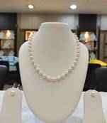 White pearl necklaces
