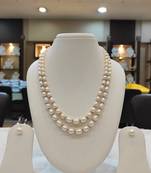 White pearl necklaces