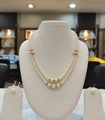 White pearl necklaces