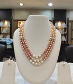 Multicolor pearl necklaces