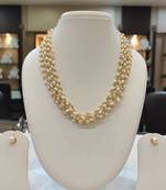 White pearl necklaces