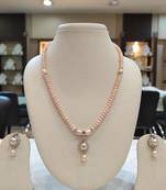 Pink pearl necklaces