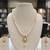 White pearl necklaces