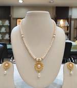 White pearl necklaces