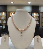 Pink pearl necklaces