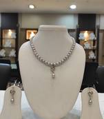 Grey pearl necklaces