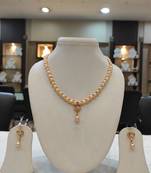 Pink pearl necklaces