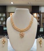 Pink pearl necklaces