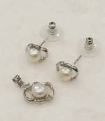 White pearl pendants