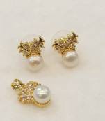 White pearl pendants