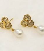 White pearl earrings