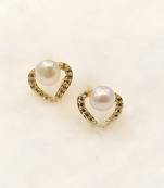 White pearl earrings