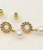 White pearl earrings