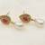Pink pearl earrings