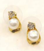 White pearl earrings