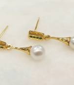 White pearl earrings