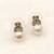 White pearl earrings