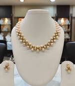 Pink pearl necklaces