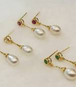 Multicolor pearl earrings