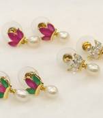 Multicolor pearl earrings
