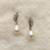 White pearl earrings
