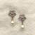 White pearl earrings