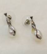 White pearl earrings