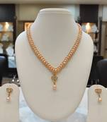 Pink pearl necklaces