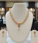 Pink pearl necklaces