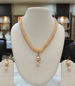 Pink pearl necklaces