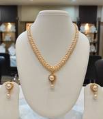 Pink pearl necklaces