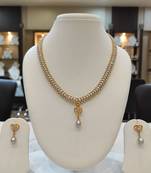 Grey pearl necklaces