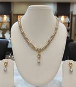 Grey pearl necklaces