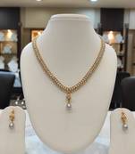 Grey pearl necklaces