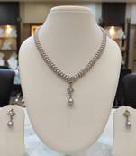 Grey pearl necklaces