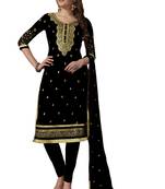 Black embroidered georgette salwar