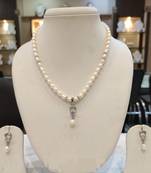 White pearl necklaces