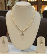 White pearl necklaces