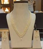 White pearl necklaces