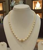 White pearl necklaces