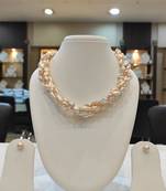 Pink mother of pearl necklaces