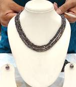 Brown pearl necklaces
