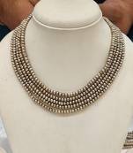Grey pearl necklaces