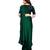 Dark green plain lycra saree with blouse