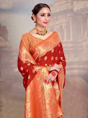 Designer wedding and festival Banarasi saree 1