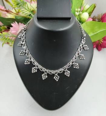 Ethnic Traditional Festive Wear Oxidised Design Necklace for Women and Girls 1