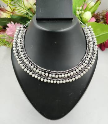 Ethnic Traditional Festive Wear Oxidised Design  Necklace for Women and Girls 1