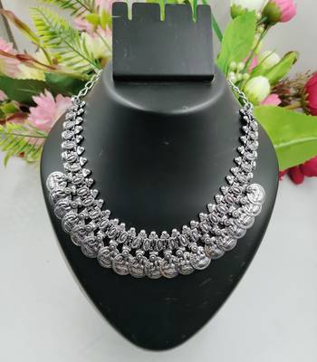 Ethnic Traditional Festive Wear Oxidised Design Long Necklace for Women and Girls 1