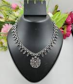 Ethnic Traditional Festive Wear Oxidised Design Long Necklace for Women and Girls