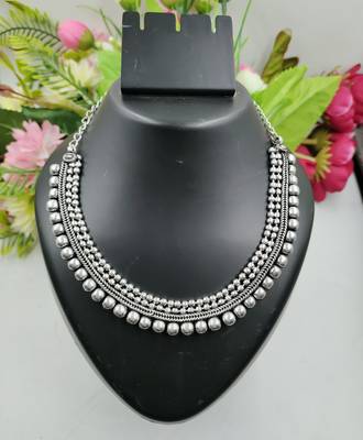 Ethnic Traditional Festive Wear Oxidised Design Necklace for Women and Girls 1